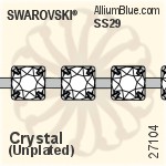 スワロフスキー ラウンド Extended Cupchain (27104) SS29, Unメッキ, 00C - クリスタル