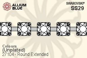Swarovski Round Extended Cupchain (27104) SS29, Unplated, 00C - Colors - 關閉視窗 >> 可點擊圖片