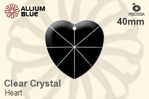 Preciosa Heart (2718) 40mm - Clear Crystal - 關閉視窗 >> 可點擊圖片