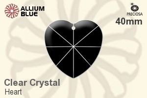 Preciosa Heart (2718) 40mm - Clear Crystal - Click Image to Close