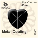 Preciosa Heart (2718) 40mm - Metal Coating