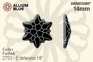 Swarovski Edelweiss Flat Back Hotfix (2753) 14mm - Color With Aluminum Foiling - Click Image to Close