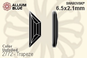 Swarovski Trapeze Flat Back No-Hotfix (2772) 6.5x2.1mm - Color Unfoiled - Click Image to Close