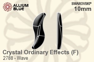 Swarovski Wave Flat Back No-Hotfix (2788) 10mm - Crystal (Ordinary Effects) With Platinum Foiling - 關閉視窗 >> 可點擊圖片