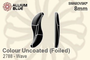 Swarovski Wave Flat Back No-Hotfix (2788) 8mm - Colour (Uncoated) With Platinum Foiling - 关闭视窗 >> 可点击图片