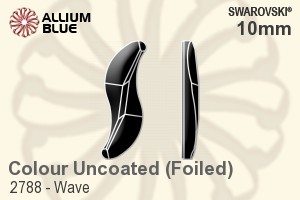 Swarovski Wave Flat Back No-Hotfix (2788) 10mm - Colour (Uncoated) With Platinum Foiling - Haga Click en la Imagen para Cerrar