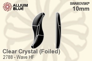 施華洛世奇 海浪 熨底平底石 (2788) 10mm - 透明白色 鋁質水銀底 - 關閉視窗 >> 可點擊圖片