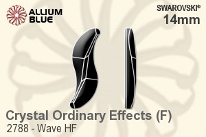 スワロフスキー Wave ラインストーン ホットフィックス (2788) 14mm - クリスタル エフェクト 裏面アルミニウムフォイル - ウインドウを閉じる