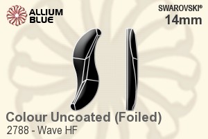 スワロフスキー Wave フラットバック ホットフィックス (2788) 14mm - カラー（コーティングなし） アルミニウムフォイル - ウインドウを閉じる