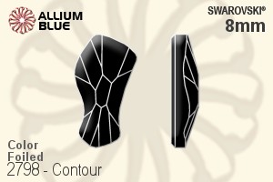 Swarovski Contour Flat Back No-Hotfix (2798) 8mm - Color With Platinum Foiling - Haga Click en la Imagen para Cerrar