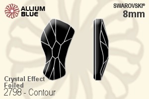 Swarovski Contour Flat Back No-Hotfix (2798) 8mm - Crystal Effect With Platinum Foiling - Click Image to Close