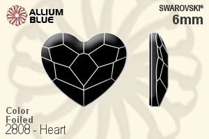 Swarovski Heart Flat Back No-Hotfix (2808) 6mm - Color With Platinum Foiling - Haga Click en la Imagen para Cerrar