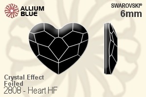 Swarovski Heart Flat Back Hotfix (2808) 6mm - Crystal Effect With Aluminum Foiling - Click Image to Close