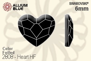 スワロフスキー Heart ラインストーン ホットフィックス (2808) 6mm - カラー 裏面アルミニウムフォイル - ウインドウを閉じる