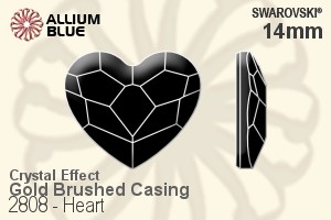 Swarovski Heart Flat Back No-Hotfix (2808) 14mm - Crystal Effect Unfoiled