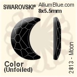 スワロフスキー Moon ラインストーン (2813) 8x5.5mm - カラー 裏面にホイル無し