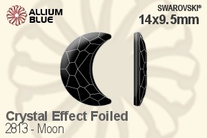 スワロフスキー Moon ラインストーン (2813) 14x9.5mm - クリスタル エフェクト 裏面プラチナフォイル - ウインドウを閉じる