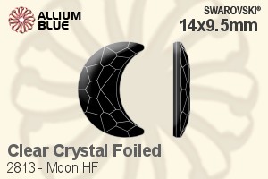 Swarovski Moon Flat Back Hotfix (2813) 14x9.5mm - Clear Crystal With Aluminum Foiling - Haga Click en la Imagen para Cerrar