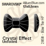 スワロフスキー Bow Tie ラインストーン ホットフィックス (2858) 12x8.5mm - クリスタル エフェクト 裏面にホイル無し