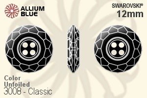 スワロフスキー Classic ボタン (3008) 12mm - カラー 裏面にホイル無し - ウインドウを閉じる
