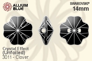 Swarovski Clover Button (3011) 14mm - Crystal Effect Unfoiled - Haga Click en la Imagen para Cerrar