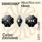 施華洛世奇 Clover 鈕扣 (3011) 14mm - 顏色 無水銀底