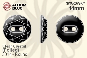 施華洛世奇 Round 鈕扣 (3014) 14mm - Clear Crystal With Aluminum Foiling - 關閉視窗 >> 可點擊圖片