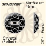 スワロフスキー Round ボタン (3014) 16mm - クリスタル アルミニウムフォイル