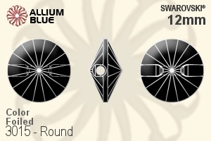 Swarovski Round Button (3015) 12mm - Color With Platinum Foiling - Haga Click en la Imagen para Cerrar