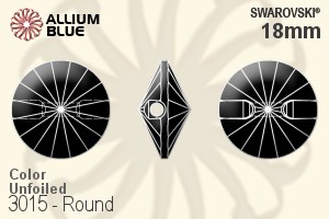 Swarovski Round Button (3015) 18mm - Color Unfoiled - Click Image to Close