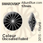 施华洛世奇 Round 钮扣 (3015) 12mm - Colour (Uncoated) With Aluminum Foiling