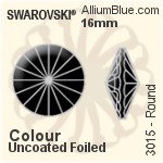 施華洛世奇 Round 鈕扣 (3015) 16mm - Colour (Uncoated) With Aluminum Foiling