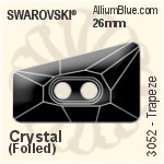 Swarovski Trapeze Button (3052) 26mm - Clear Crystal With Platinum Foiling