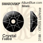 Swarovski XIRIUS Lochrose Sew-on Stone (3188) 3mm - Clear Crystal With Platinum Foiling