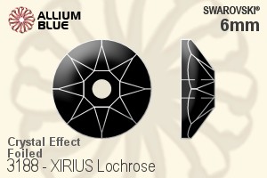 Swarovski XIRIUS Lochrose Sew-on Stone (3188) 6mm - Crystal Effect With Platinum Foiling - Haga Click en la Imagen para Cerrar