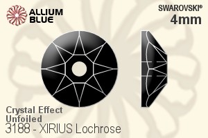 Swarovski XIRIUS Lochrose Sew-on Stone (3188) 4mm - Crystal Effect Unfoiled - Click Image to Close