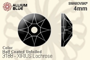 Swarovski XIRIUS Lochrose Sew-on Stone (3188) 4mm - Color (Half Coated) Unfoiled