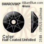 Swarovski XIRIUS Lochrose Sew-on Stone (3188) 4mm - Color (Half Coated) Unfoiled