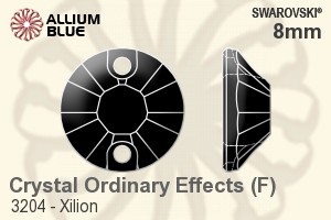 Swarovski Xilion Sew-on Stone (3204) 8mm - Crystal Effect With Platinum Foiling - Haga Click en la Imagen para Cerrar