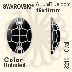 施華洛世奇 橢圓形 手縫石 (3210) 16x11mm - 顏色 無水銀底