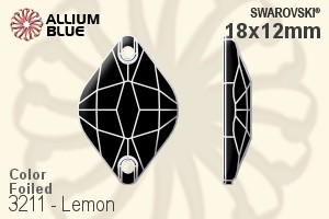 施華洛世奇 Lemon 手縫石 (3211) 18x12mm - 顏色 白金水銀底 - 關閉視窗 >> 可點擊圖片