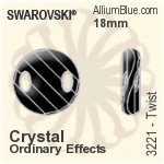 施華洛世奇 Twist 手縫石 (3221) 18mm - 白色（半塗層） 無水銀底