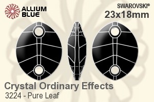 Swarovski Pure Leaf Sew-on Stone (3224) 23x18mm - Crystal Effect Unfoiled - Haga Click en la Imagen para Cerrar