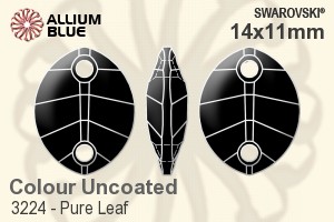Swarovski Pure Leaf Sew-on Stone (3224) 14x11mm - Color Unfoiled