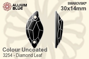 施華洛世奇 Diamond 樹葉 手縫石 (3254) 30x14mm - 顏色 無水銀底