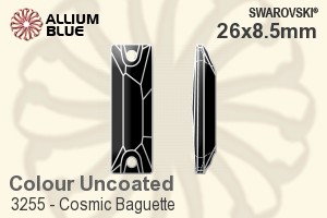 スワロフスキー Cosmic Baguette ソーオンストーン (3255) 26x8.5mm - カラー 裏面にホイル無し