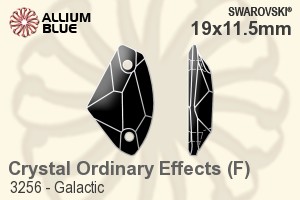 Swarovski Galactic Sew-on Stone (3256) 19x11.5mm - Crystal Effect With Platinum Foiling - Haga Click en la Imagen para Cerrar