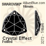 Swarovski Trilliant Sew-on Stone (3272) 16mm - Crystal Effect With Platinum Foiling