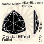 Swarovski Trilliant Sew-on Stone (3272) 28mm - Crystal Effect With Platinum Foiling
