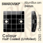 スワロフスキー Chessboard ソーオンストーン (3293) 24mm - カラー（ハーフ　コーティング） 裏面にホイル無し